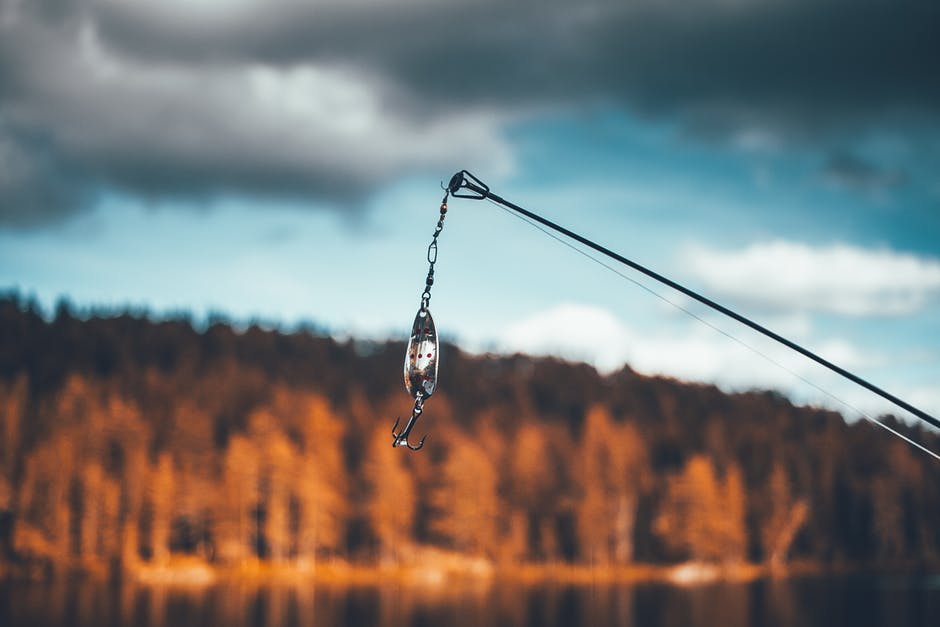 Fiskekrok på fiskespö